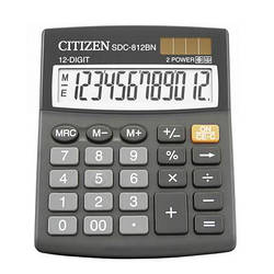 Калькулятор бухгалтерський Citizen  SDC 812 ( 12 розрядний)