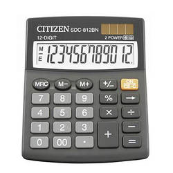 Калькулятор бухгалтерський Citizen SDC 812 ( 12 розрядний)