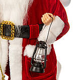 Санта в червоному вбранні 46 см фігурка для новорічного декору, фото 4