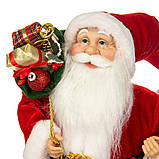 Санта в червоному вбранні 46 см фігурка для новорічного декору, фото 5