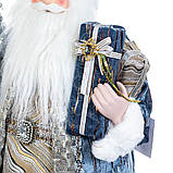 Санта в блакитному вбранні. Фігурка 61 см для новорічних декорацій, фото 5
