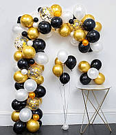 Набір " Золото та чорний "для арки із повітряних кульок