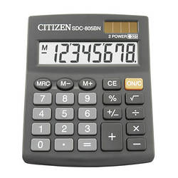 Калькулятор бухгалтерський Citizen SDC 805 ( 8 розрядний)