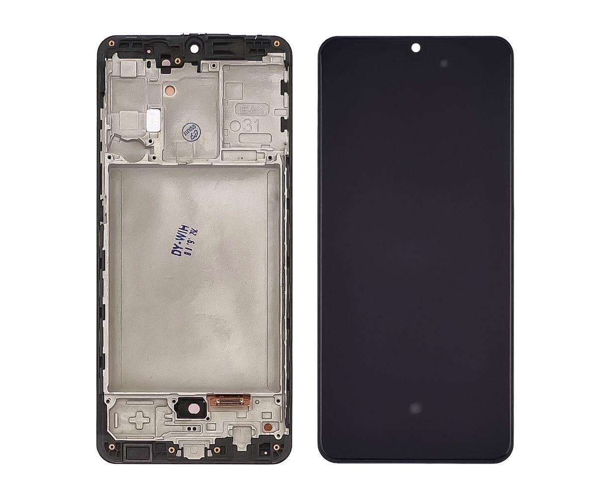 Дісплей для Samsung A315 Galaxy A31 (2020) с чёрным тачскрином и корпусной рамкой OLED