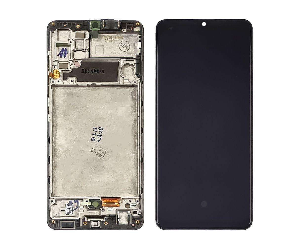 Дісплей для Samsung A325 Galaxy A32 (2020) с чёрным тачскрином и корпусной рамкой OLED