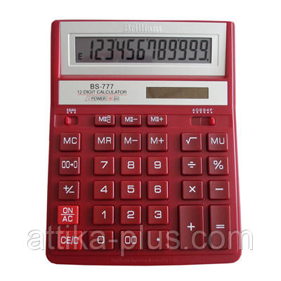 Калькулятор бухгалтерський Brilliant BS 777 RD(12 розрядний)