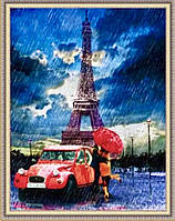 50*40см Дождливый Париж, алмазная живопись, полная выкладка