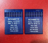 Иглы швейные SCHMETZ (DВХ1 SES тонкая колба) для трикотажа на промышленные машины.