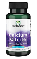 Цитрат кальцію (Calcium Citrate) від Swanson, 200мг, 60 капсул