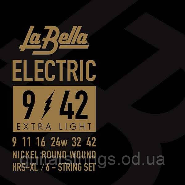 Струны La Bella HRS-XL Hard Rockin' Steel Nickel-Plated Extra Light 9-42