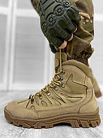 Зимние кожаные ботинки армейские койот Непромокаемые Тактические военные ботинки берцы (DB-12425)