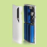 Powerbank 2 USB 5x18650 IN: Type-C+Micro USB/корпус Повербанка з ліхтариком білий без батарей, фото 3