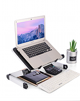 Столик для ноутбука регулируемый с поворотными ножками и изменяемым углом поверхности Laptop Table Tech Buddy