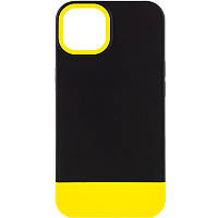 Матовый чехол на iPhone 11 / Айфон 11 black / yellow