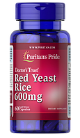 Красный дрожжевой рис от Puritan's Pride (Red Yeast Rice), 600мг, 60 капсул