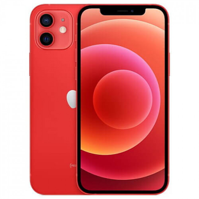 IPhone 12 64 GB Red (MGJ73) Bionic A14 2815 мА·год + скло та чохол, фото 1