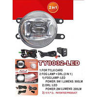 Фары дополнительные Toyota Cars - TY-8032L - LED-12V9W900Lm+DRL-12V2W200Lm - FOG+DRL - эл.проводка