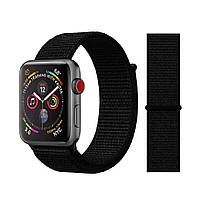 Ремінець для годинника Apple Watch 42 мм 44 мм нейлоновий з пряжкою, Gray with white, фото 4