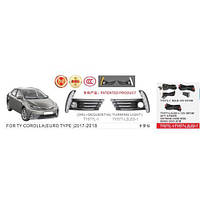 Фары дополнительные Toyota Corolla 2016-18-TY-577L1-A-H11-12V55W+DRL-3W-3W-FOG+DRL+TURN-эл.проводка (TY-