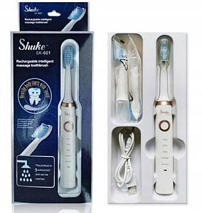 Електрична зубна щітка Shuke SK-601 з 4 змінними насадками