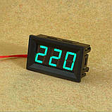 Цифровий Вольтметр 220 В змінного струму AC 70-500 V зелений, фото 2