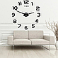 Великий настінний годинник DIY Clock NEW 55 срібло з цифрами, фото 3