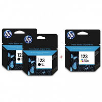 Комплект струменевих картриджів HP Deskjet 2130 №123 Black2/Color Set123BBC