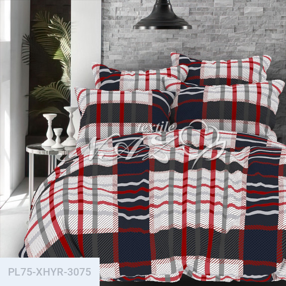 Клітинка Барбері - Бязь 3D - Євро комплект постільної білизни, фото 1