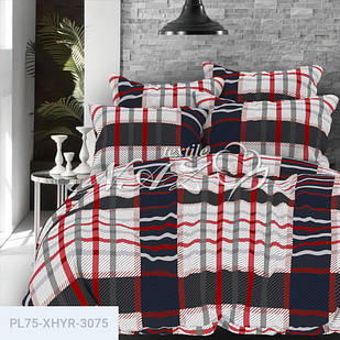 Клітинка Барбері - Бязь 3D - Євро комплект постільної білизни