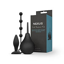 Набір новачка для анальної стимуляції Nexus ANAL BEGINNER KIT, спринцівка, анальні намисто та пробка, фото 4