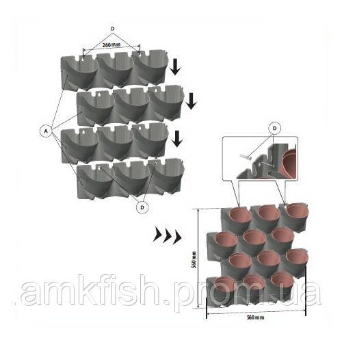 Aquael Versa Garden модульная система для домашней грядки 56х56см - фото 3 - id-p280117786