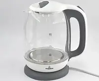 Електричний чайник скляний, електрочайник дисковий 1.7л стильный дизайн стеклянный чайник электрический