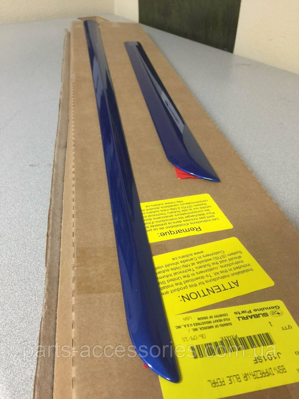 Subaru Impreza 2012-2016 Молдинги на двері передні задні *World Rally Blue * Нові Оригінал, фото 1