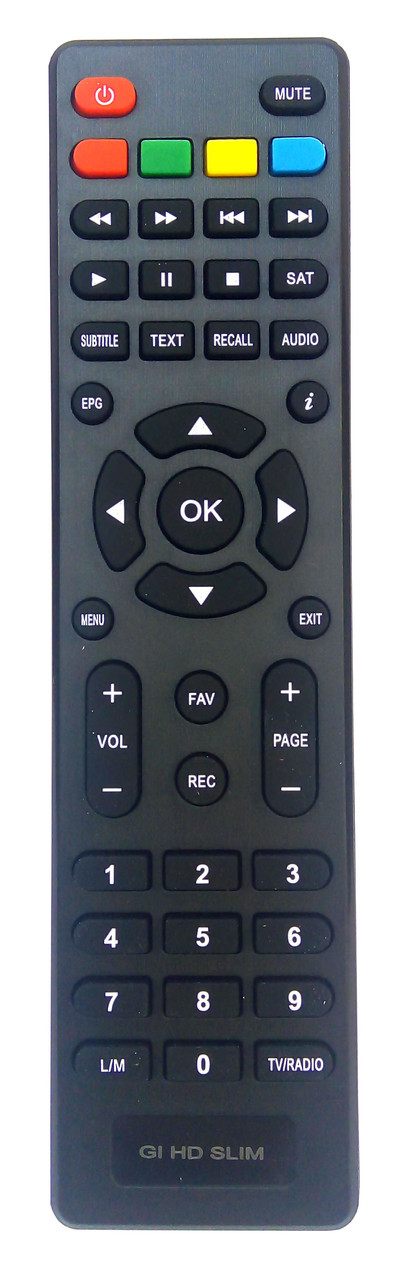 Пульт для супутникового тюнера GI HD Slim, World Vision Foros Combo