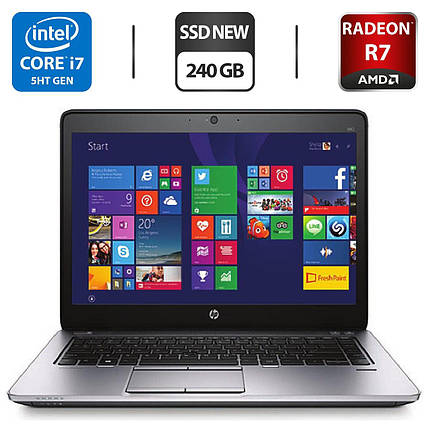 HP EliteBook 840 G2 14" Intel Core i5-5200U / 2 слоти DDR3 / БЕЗ ОДД / WEB-Camera / DisplayPort / 1333x768 / 8, фото 2