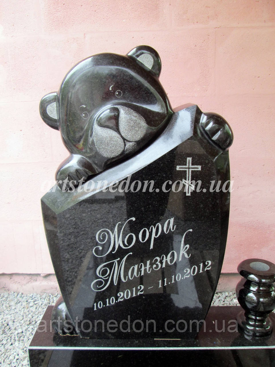 Пам’ятник дитячий Ведмедик полірований