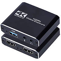 Зовнішня карта відеозахоплення U&P Capture Card USB 3.0 VCC04 Black (4S-VCC04-BK)