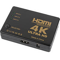 Активный HDMI переключатель U&P Switcher 3 to 1 Black (WAZ-HS31-BK)