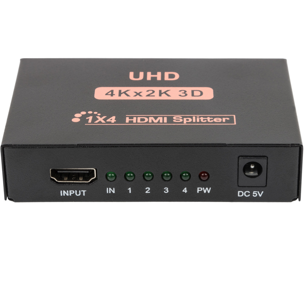 Активный HDMI разветвитель U&P Splitter 1 to 4 Black (WAZ-HR14-BK) - фото 2 - id-p1695976082