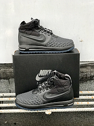 Чоловічі термо кросівки Nike Lunar Force LF1 Duckboot 17 Black Найк Лунар Форс чорні високі