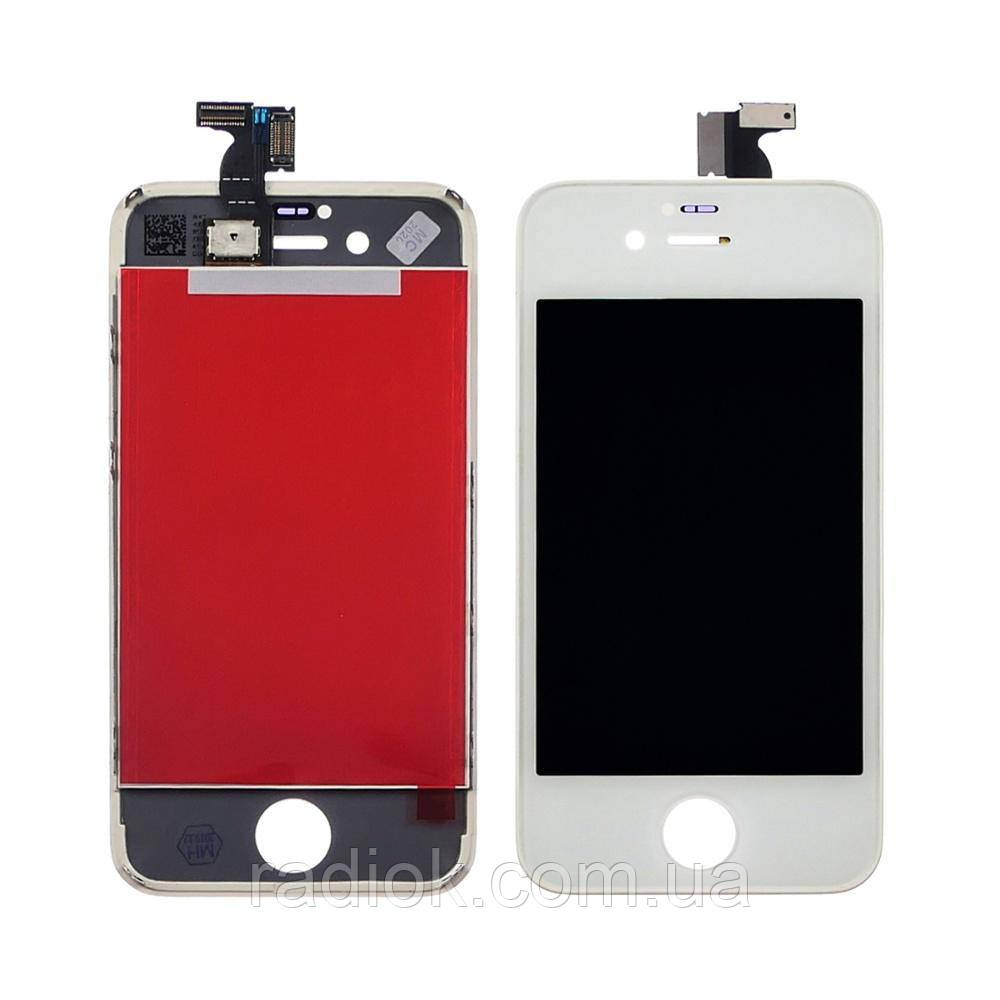 Дисплей для Apple iPhone 4s з білим тачскрином HC