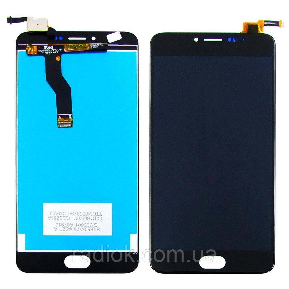Дисплей для Meizu M3 Note (model L681H) з чорним тачскрином, фото 1