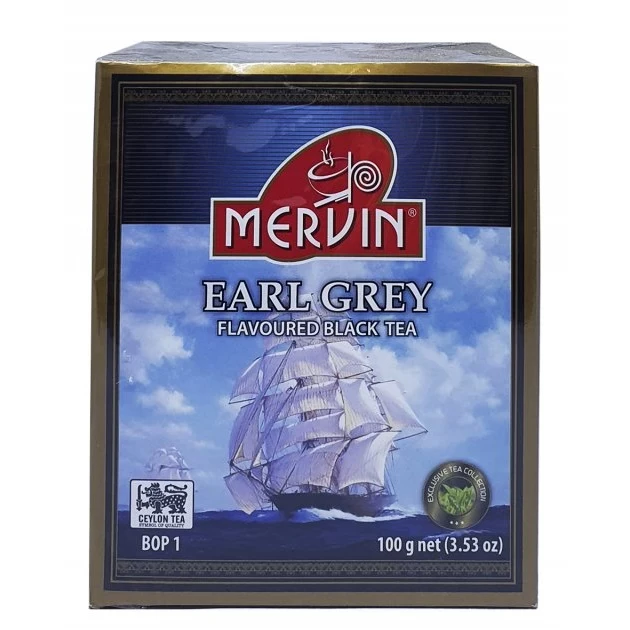 Чай чорний з бергамотом Mervin Earl Grey 100 грамм