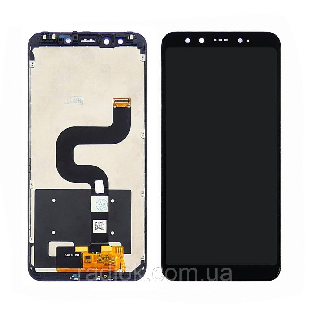 Дисплей для Xiaomi Mi 6X/Mi A2 з чорним тачскрином і дисплейною рамкою