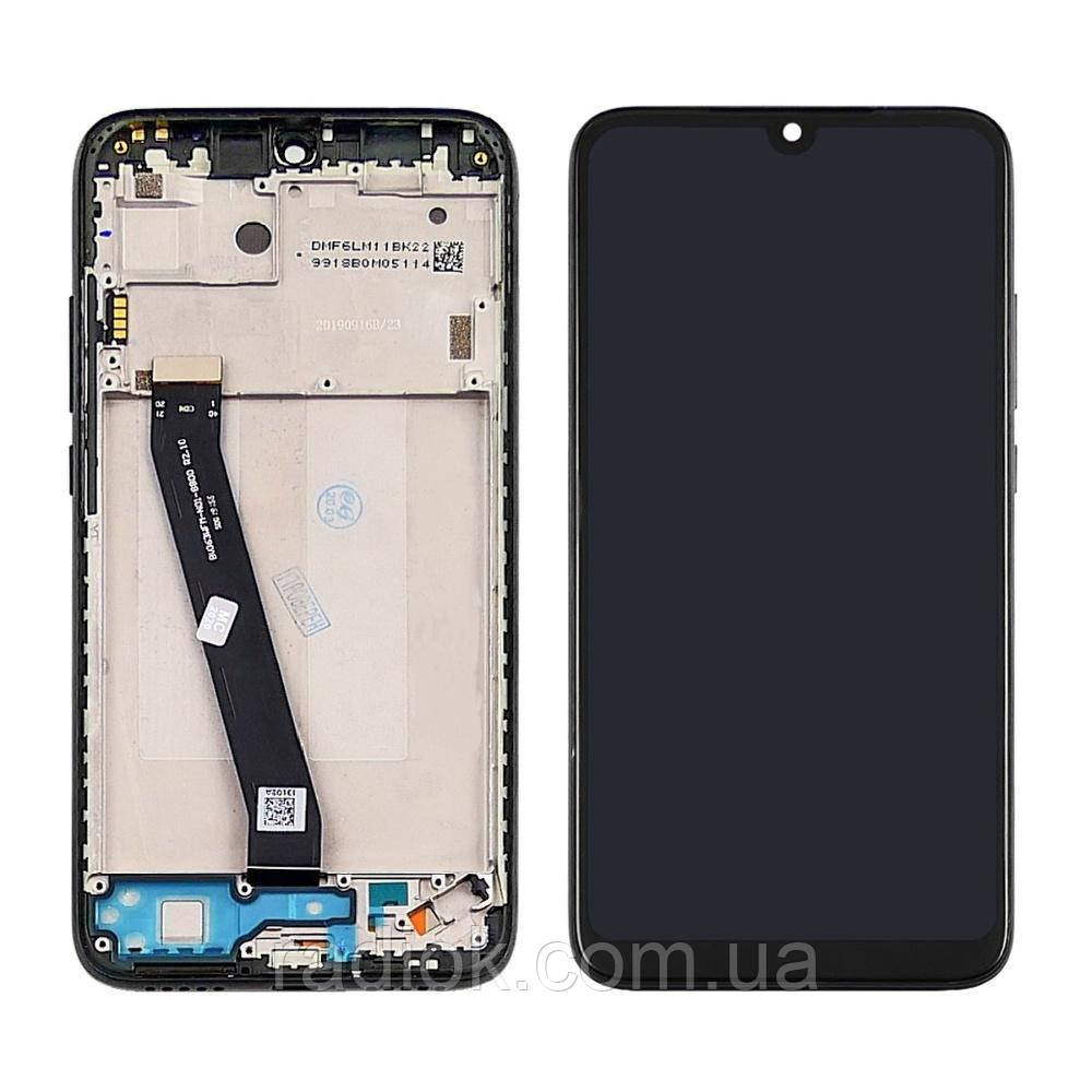 Дисплей для Xiaomi Redmi 7 з чорним тачскрином і корпусною рамкою