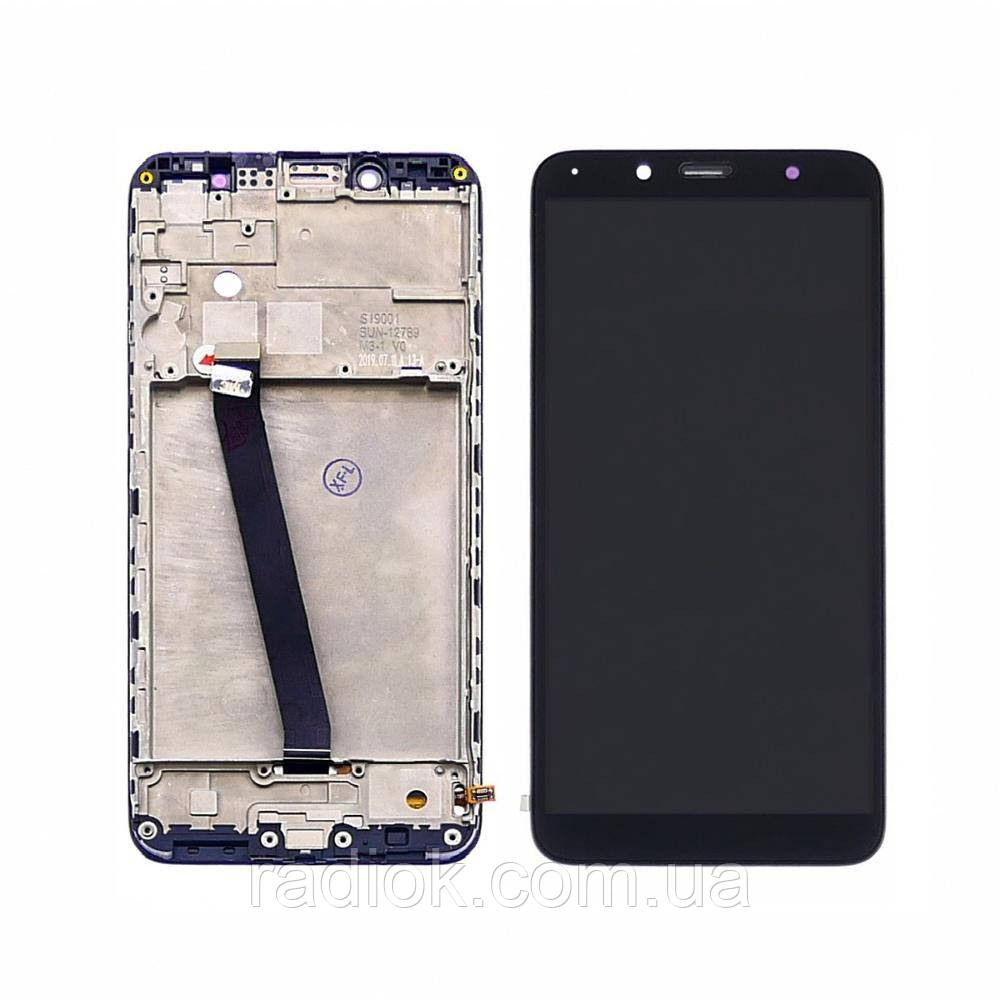 Дисплей для Xiaomi Redmi 7A з чорним тачскрином і корпусною рамкою