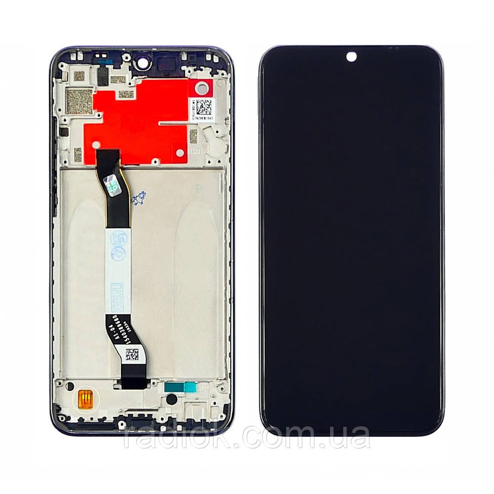 Дисплей для Xiaomi Redmi Note 8T з чорним тачскрином і сірою корпусною рамкою