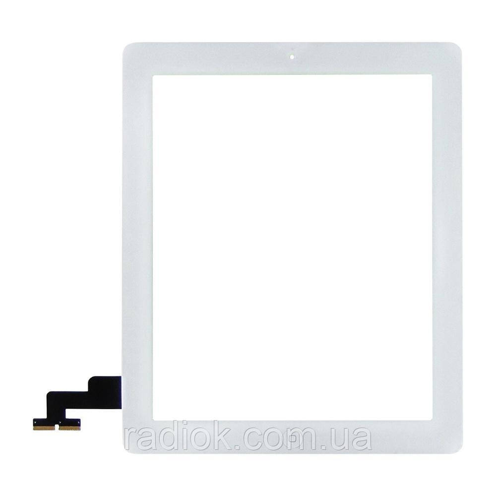 Тачскрин для Apple iPad 2 (A1395/A1396/A1397) білий з кнопкою Home
