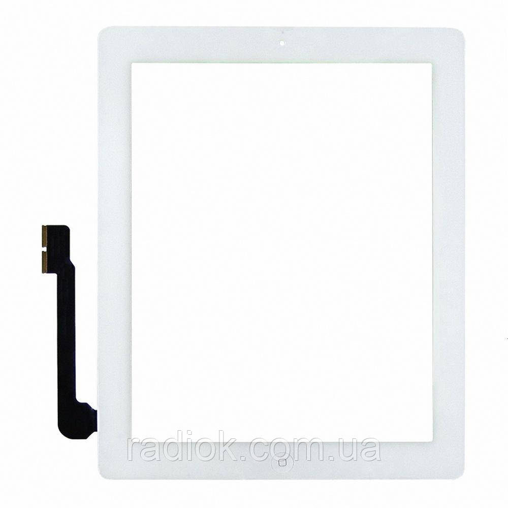 Тачскрин для Apple iPad 3 (A1403/A1416/A1430) білий з кнопкою Home