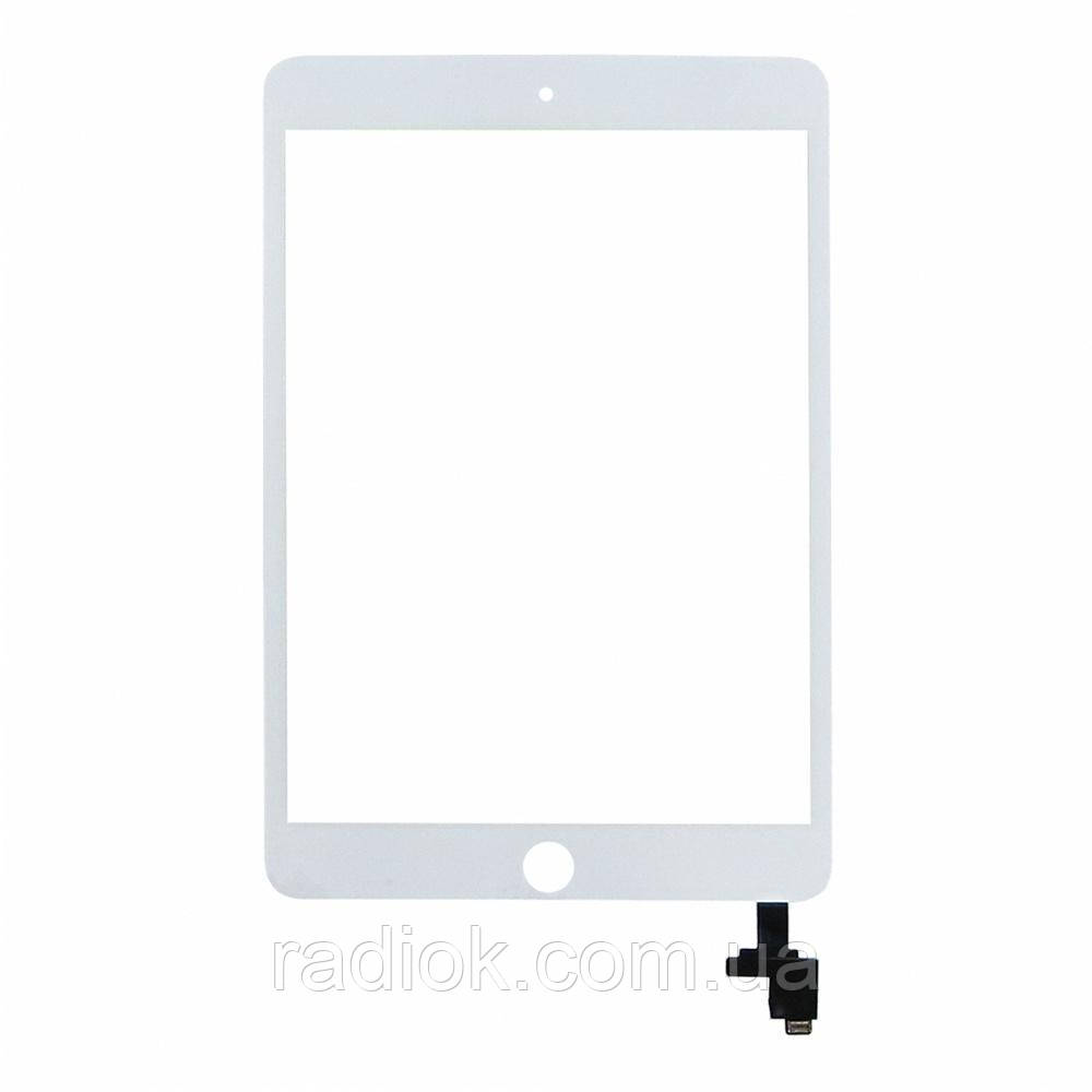Тачскрин для Apple iPad mini 3 (A1599/A1600) білий з мікросхемою